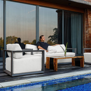 Remsen Outdoor Lounge Chair, Java Black/Oyster - perfect for casual unwinding | Image 12 | InSTYLE Home & Rugs