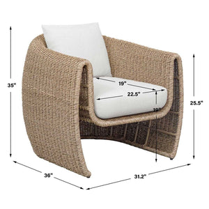 Tropic Outdoor Lounge Chair, Golden Flax 53130 - comfortable chairs for relaxation | Image 14 | InSTYLE Home & Rugs