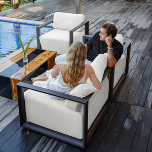Remsen Outdoor 3 Seater Sofa, Java Black/Oyster - luxury sofa for any space | Image 9 | InSTYLE Home & Rugs