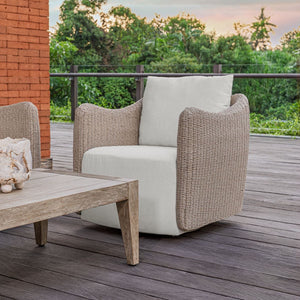 Sunset Outdoor Swivel Lounge Chair - perfect for casual unwinding | Image 1 | InSTYLE Home & Rugs