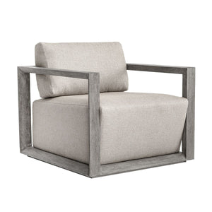 Remsen Outdoor Lounge Chair, Weathered Gray/Dove - stylish lounge chairs for any room | Image 2 | InSTYLE Home & Rugs
