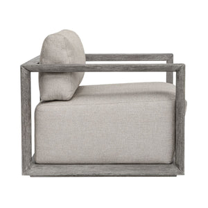 Remsen Outdoor Lounge Chair, Weathered Gray/Dove - stylish lounge chairs for any room | Image 3 | InSTYLE Home & Rugs