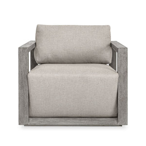 Remsen Outdoor Lounge Chair, Weathered Gray/Dove - stylish lounge chairs for any room | Image 1 | InSTYLE Home & Rugs