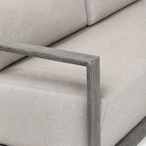 Remsen Outdoor 3 Seater Sofa, Weathered Gray/Dove - comfortable sofa for modern living | Image 6 | InSTYLE Home & Rugs