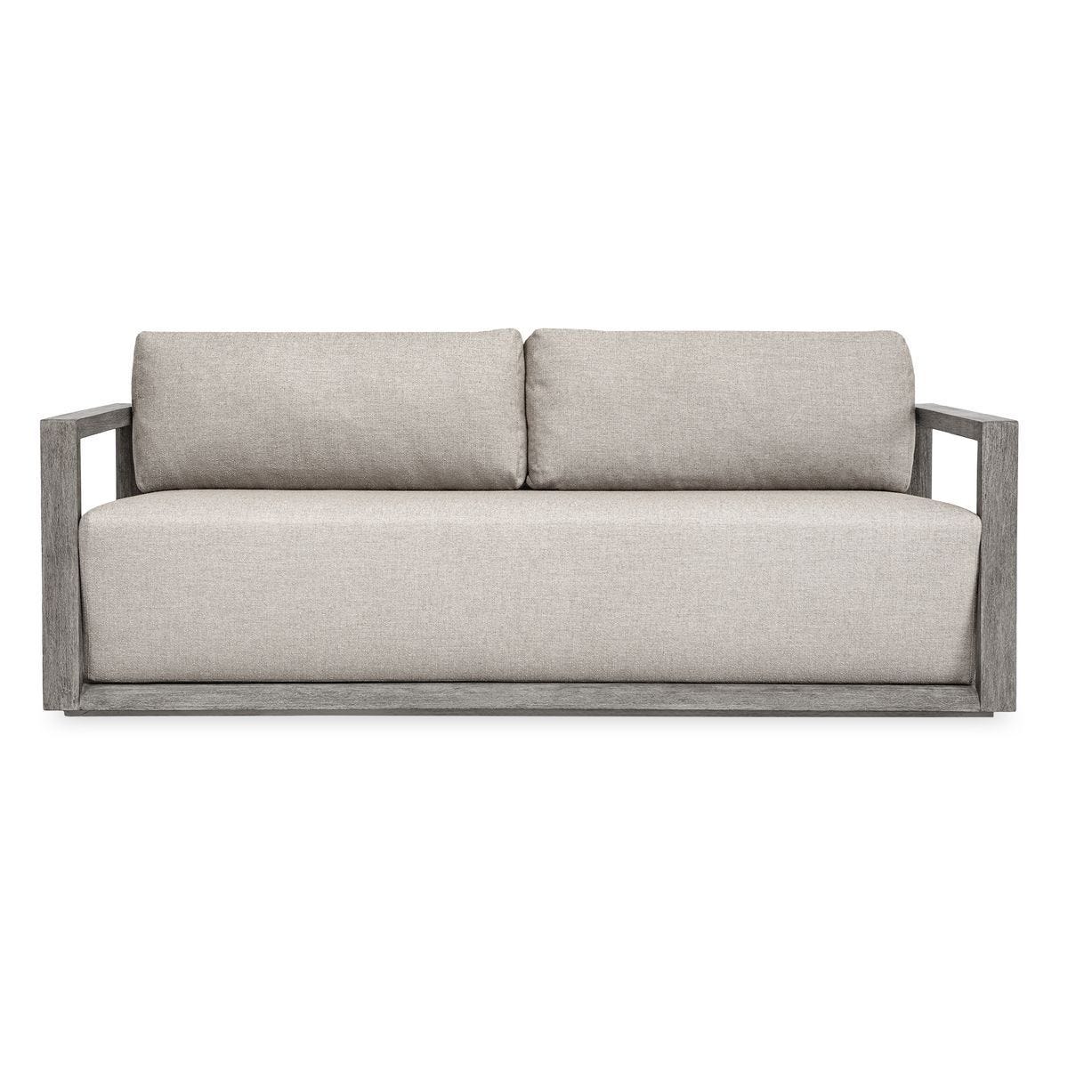 Remsen Outdoor 3 Seater Sofa, Weathered Gray/Dove - comfortable sofa for modern living | Image 1 | InSTYLE Home & Rugs