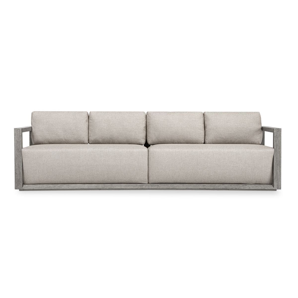 Remsen 4 Seater Outdoor Sofa, Weathered Gray/Dove - comfortable sofa for modern living | Image 1 | InSTYLE Home & Rugs