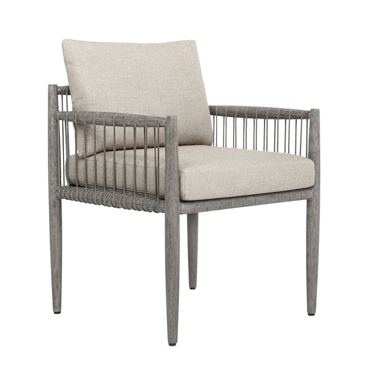 Borneo Outdoor Dining Chair, Dove - elegant seating for dining areas | Image 2 | InSTYLE Home & Rugs
