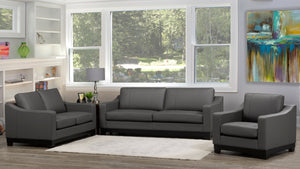 Newport Genuine Leather Sofa/Loveseat/Chair in Gray — Luxury sofa for any space in Toronto