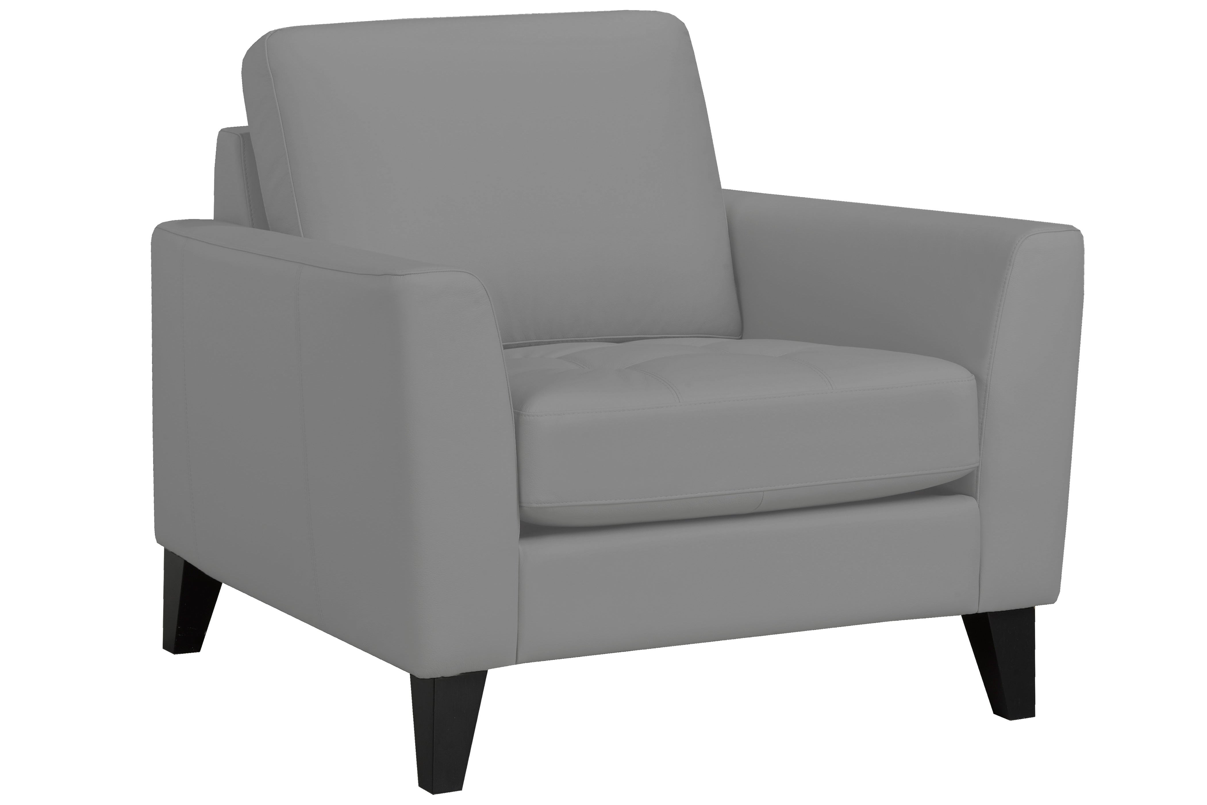 Draper Genuine Leather Armchair — Cozy armchair for reading and relaxation in Toronto | Light Gray