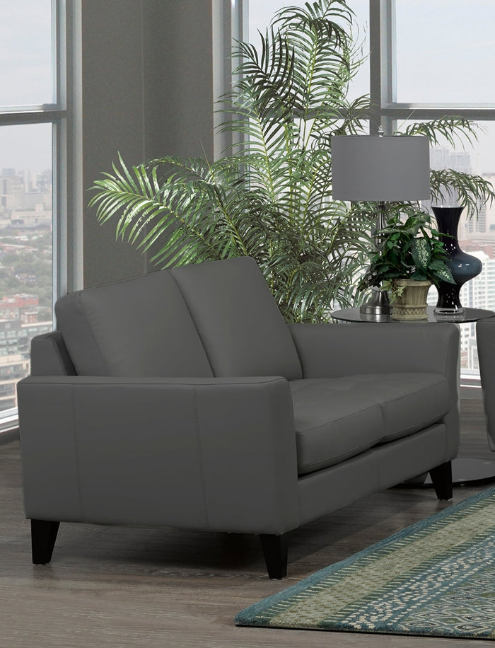 Draper Genuine Leather Loveseat