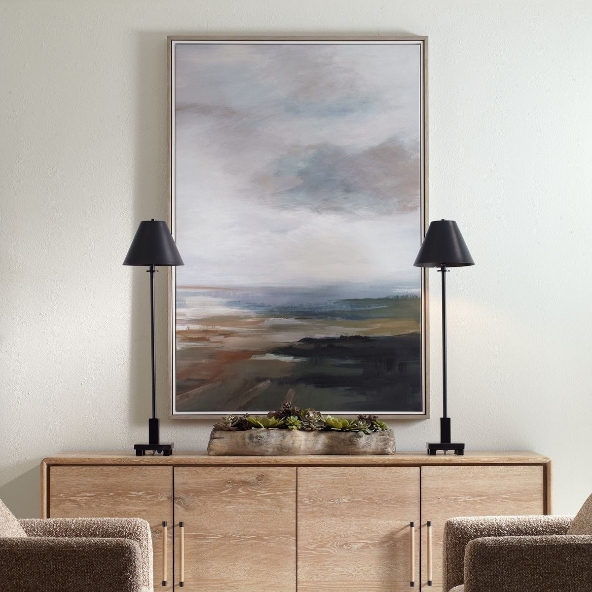 Lowlands Framed Canvas - timeless artwork that brings character to any space | Image 1 | InSTYLE Home & Rugs