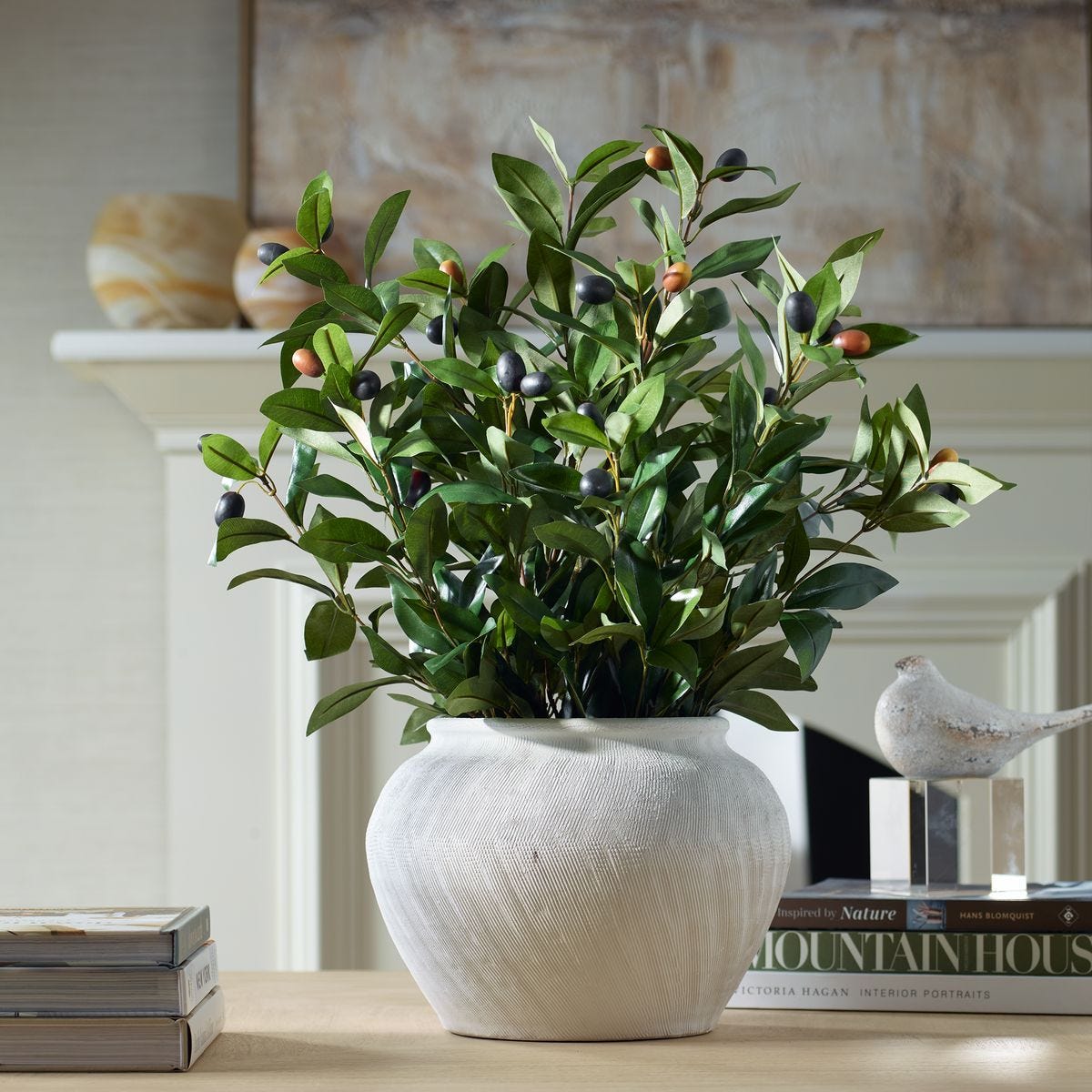 Elena Olive Centerpiece - stylish home accessories to complete your decor | Image 1 | InSTYLE Home & Rugs