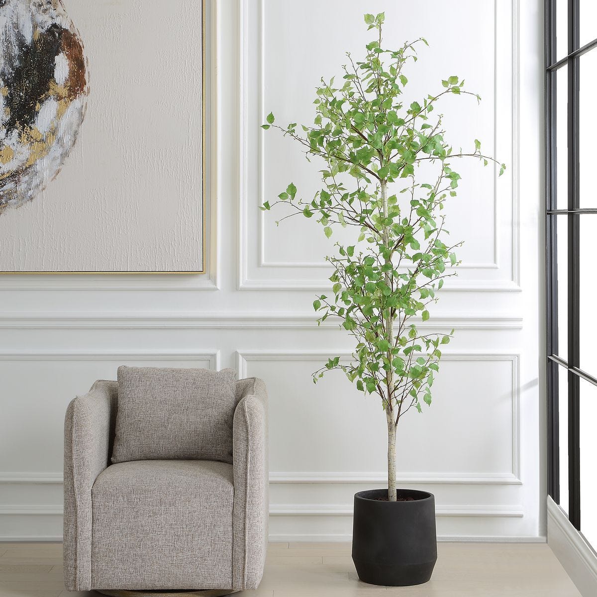 Boreal Potted Birch Tree - stylish home accessories to complete your decor | Image 1 | InSTYLE Home & Rugs