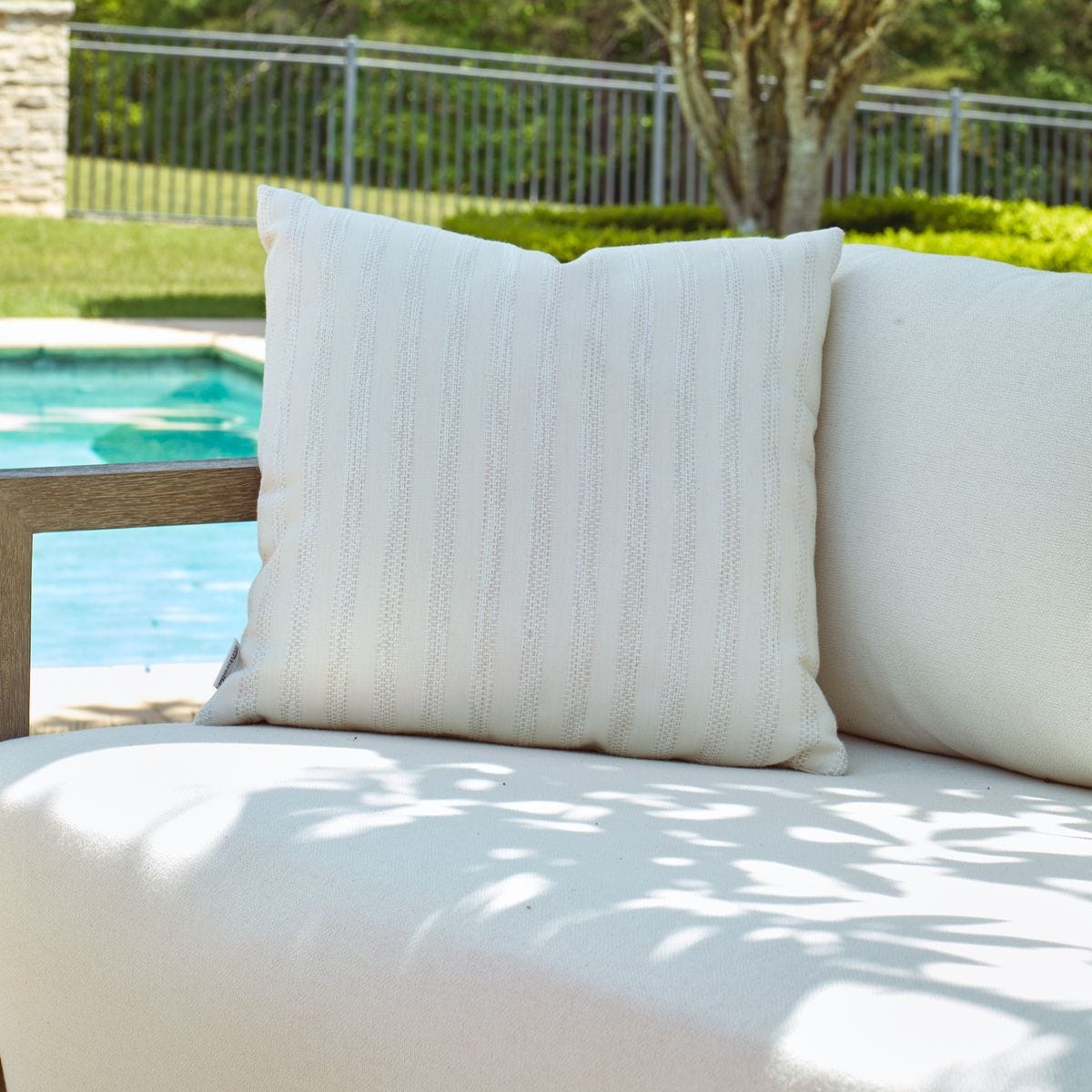 Basket Stripe Outdoor Pillow - modern accessories for a personalized living space | Image 1 | InSTYLE Home & Rugs
