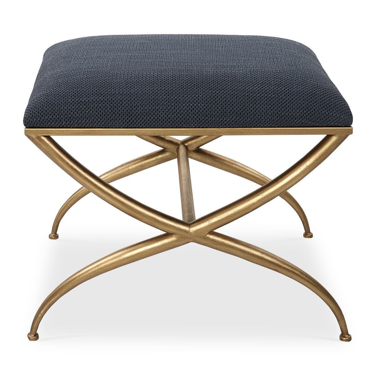 Crossing Small Bench, Navy - perfect for entryways or patios | Image 1 | InSTYLE Home & Rugs