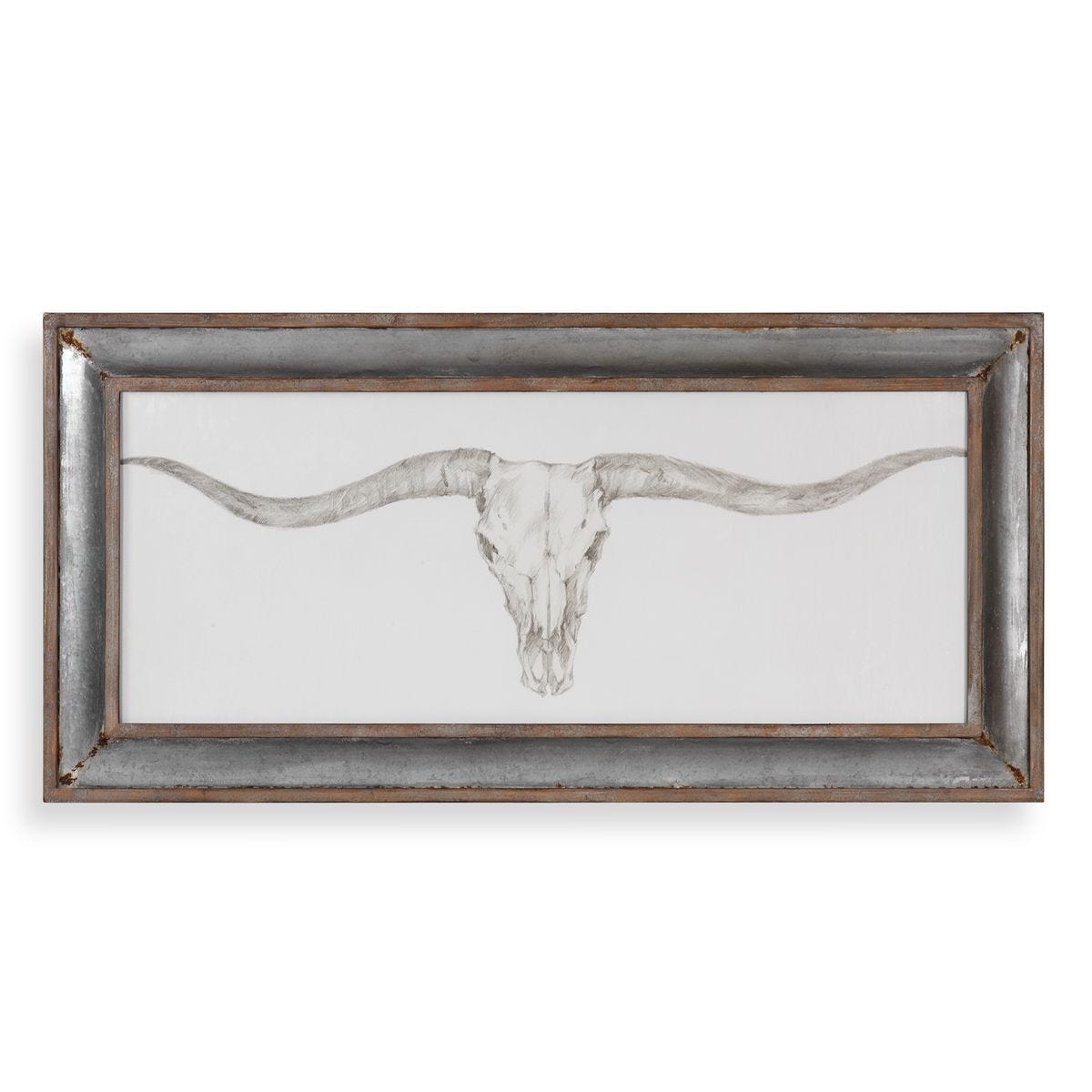 Western Skull Mount Framed Print - timeless artwork that brings character to any space | Image 1 | InSTYLE Home & Rugs