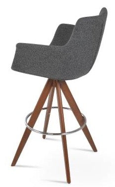 Bottega Pyramid-mw Swivel Stool Counter & Bar - perfect for small spaces | Image 1 | InSTYLE Home & Rugs