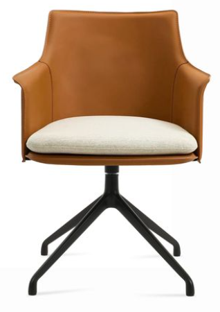 Briancon Spider Swivel Armchair - upholstered armchair with padded comfort | Image 1 | InSTYLE Home & Rugs