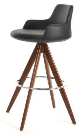 Dervish Pyramid-mw Swivel Counter&bar Stool - perfect for small spaces | Image 3 | InSTYLE Home & Rugs