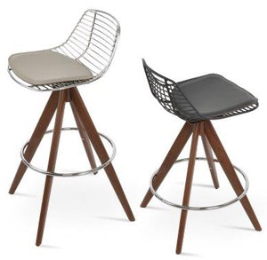 Tiger Mini Pyramid-mw Swivel Stool Counter & Bar - perfect for small spaces | Image 3 | InSTYLE Home & Rugs