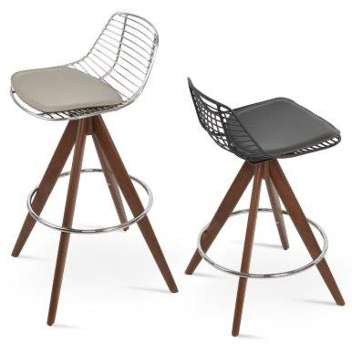 Tiger Mini Pyramid-mw Swivel Stool Counter & Bar - perfect for small spaces | Image 1 | InSTYLE Home & Rugs