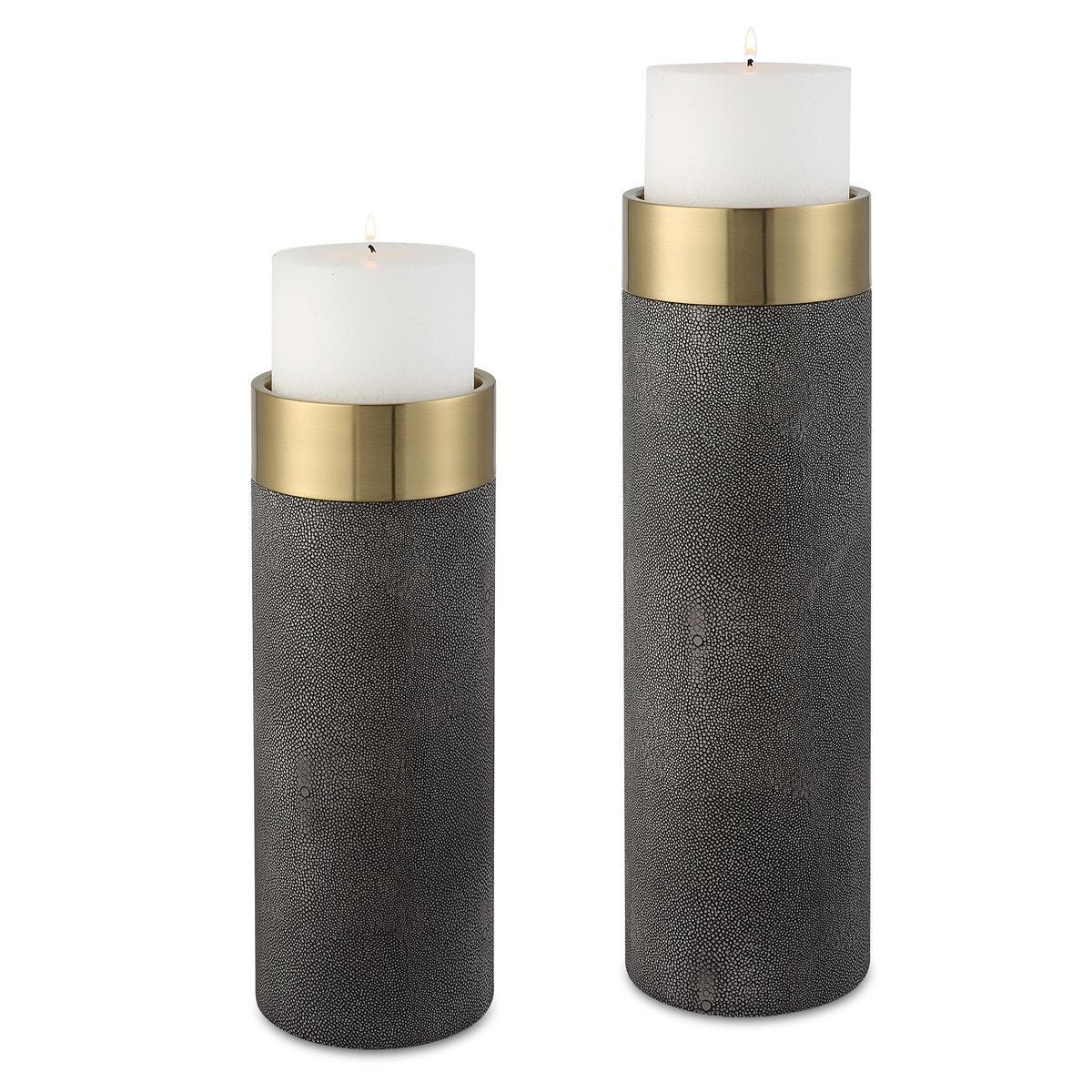 Wessex Candleholders, Gray, S/2 - decor accents and accessories for every room | Image 1 | InSTYLE Home & Rugs