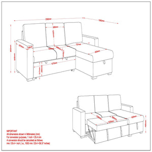 Alfonso 93.25" Sofa with Bed & Storage - stylish seating for your home | Image 8 | InSTYLE Home & Rugs