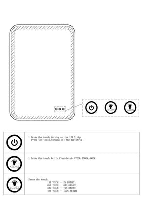 Crofton Lighted Vanity Mirror, Brass - available in various shapes, sizes, and frame styles | Image 10 | InSTYLE Home & Rugs