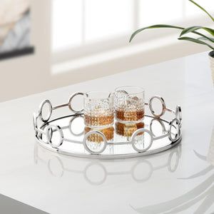 Lux Link Stainless Steel Round Tray - available in various shapes, sizes, and materials | Image 1 | InSTYLE Home & Rugs