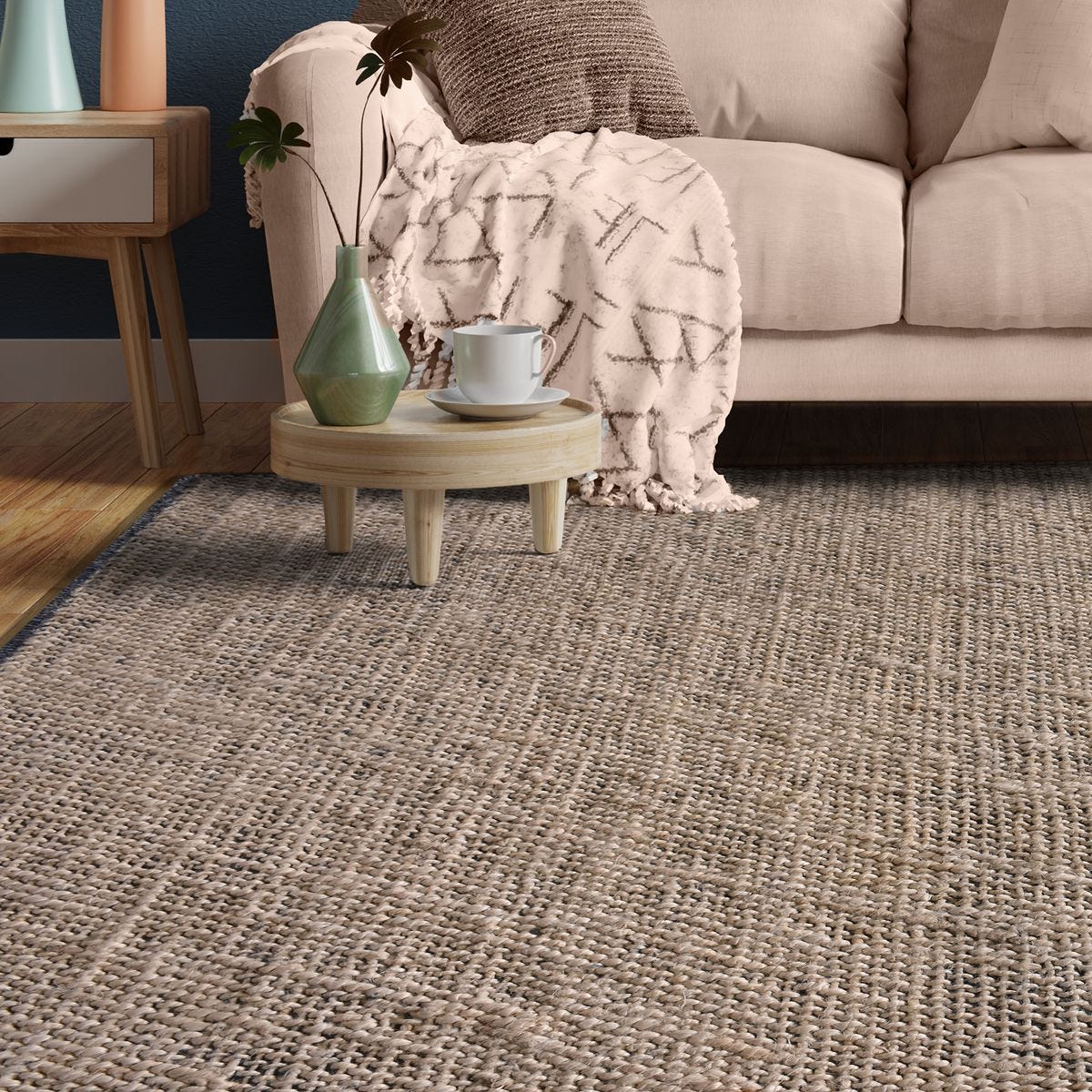Hayden, Ivory-Denim 71167-8 - stylish rug with modern patterns for a chic home decor | Image 1 | InSTYLE Home & Rugs