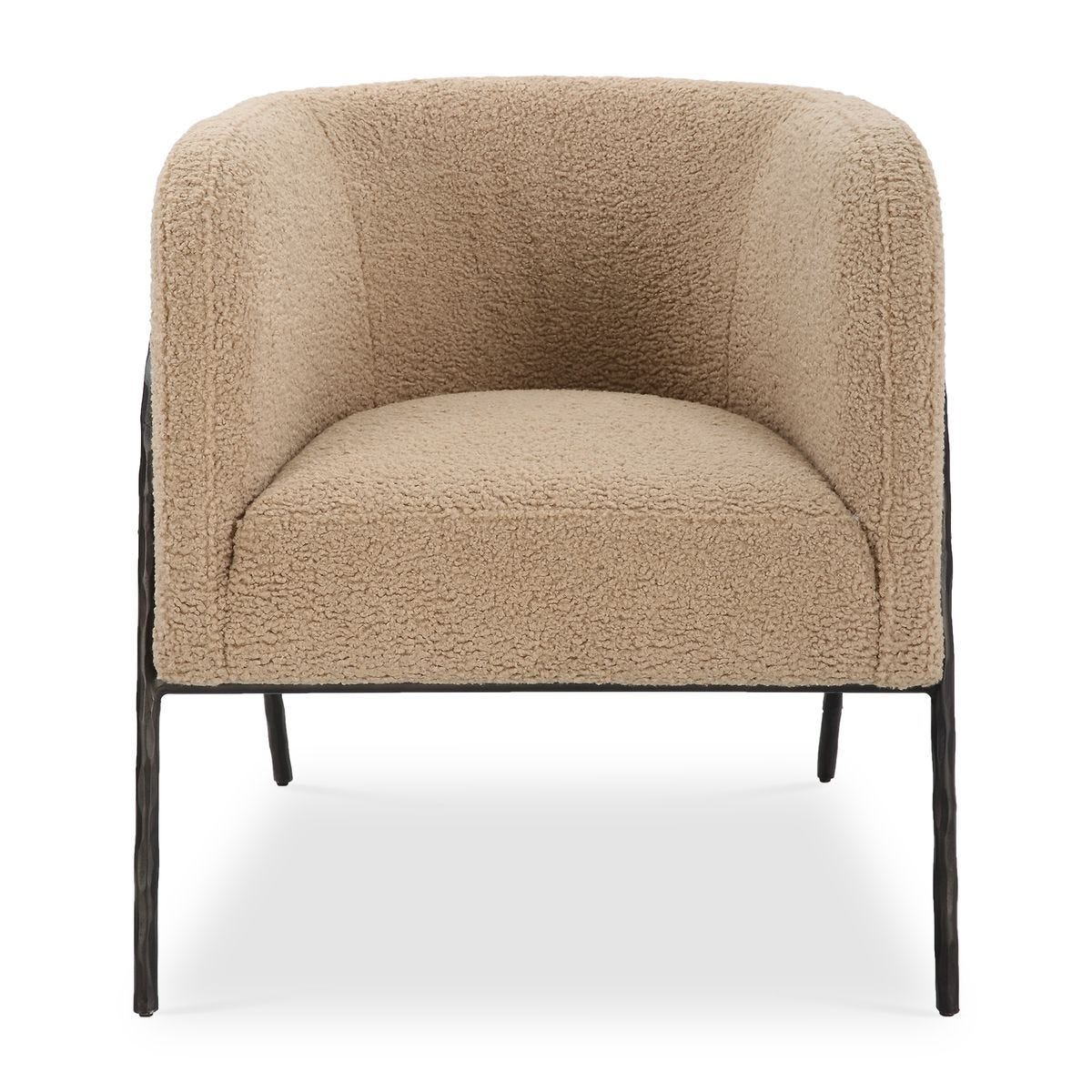 Jacobsen Accent Chair, Latte Shearling - stylish accent chair to elevate your living room decor | Image 1 | InSTYLE Home & Rugs