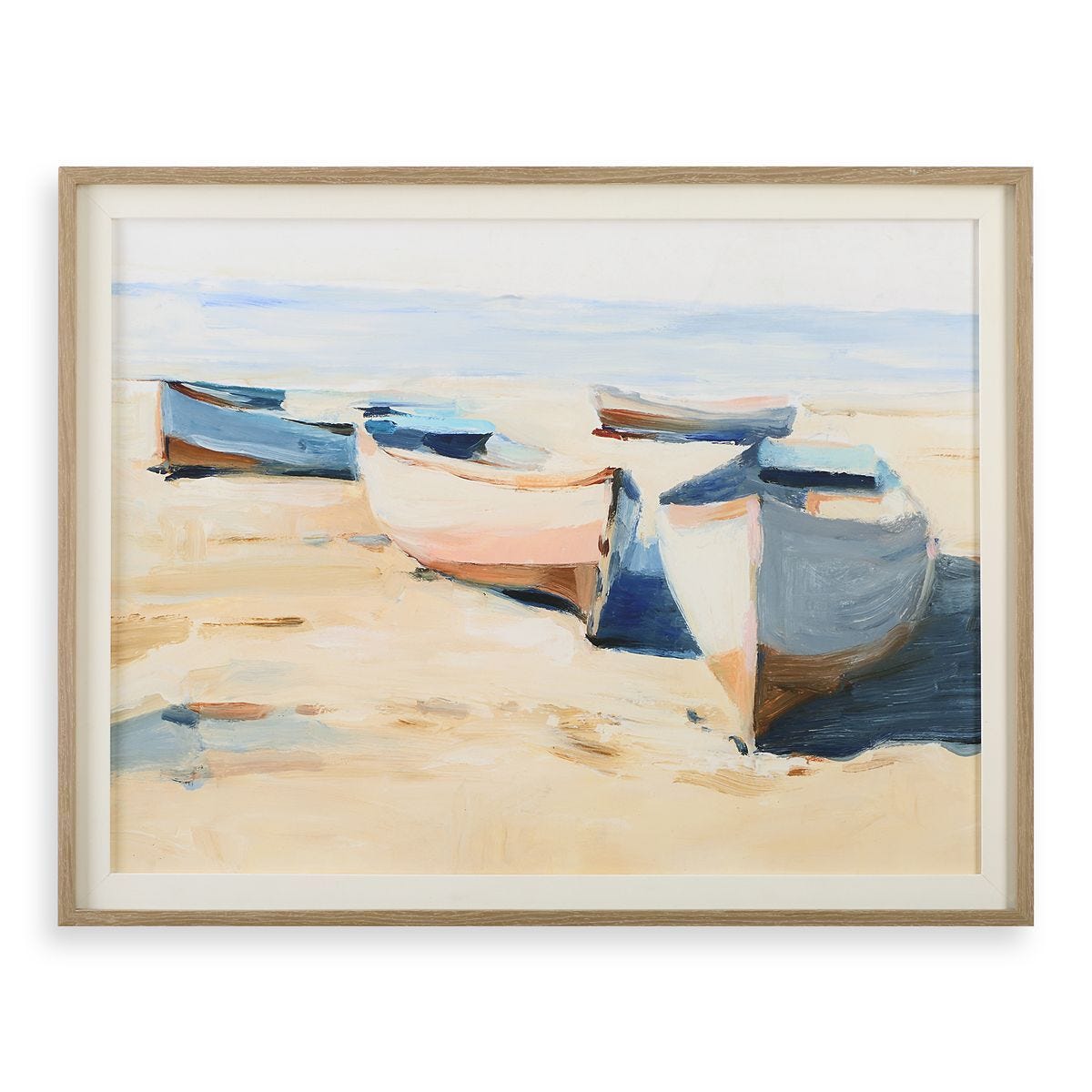 Beached Boats Framed Print - eye-catching art pieces to enhance your home design | Image 1 | InSTYLE Home & Rugs