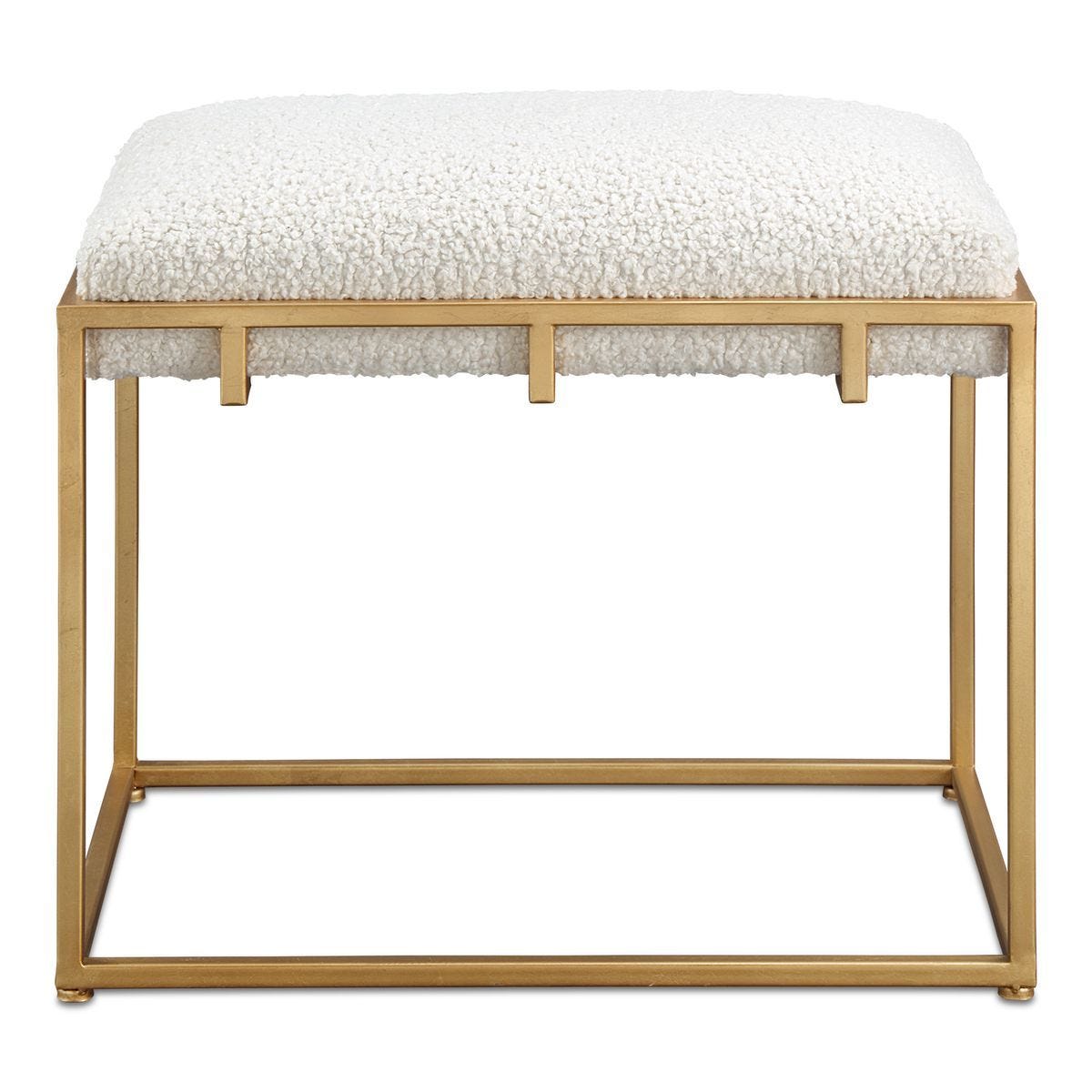 Paradox Small Bench, Gold - perfect for entryways or patios | Image 1 | InSTYLE Home & Rugs