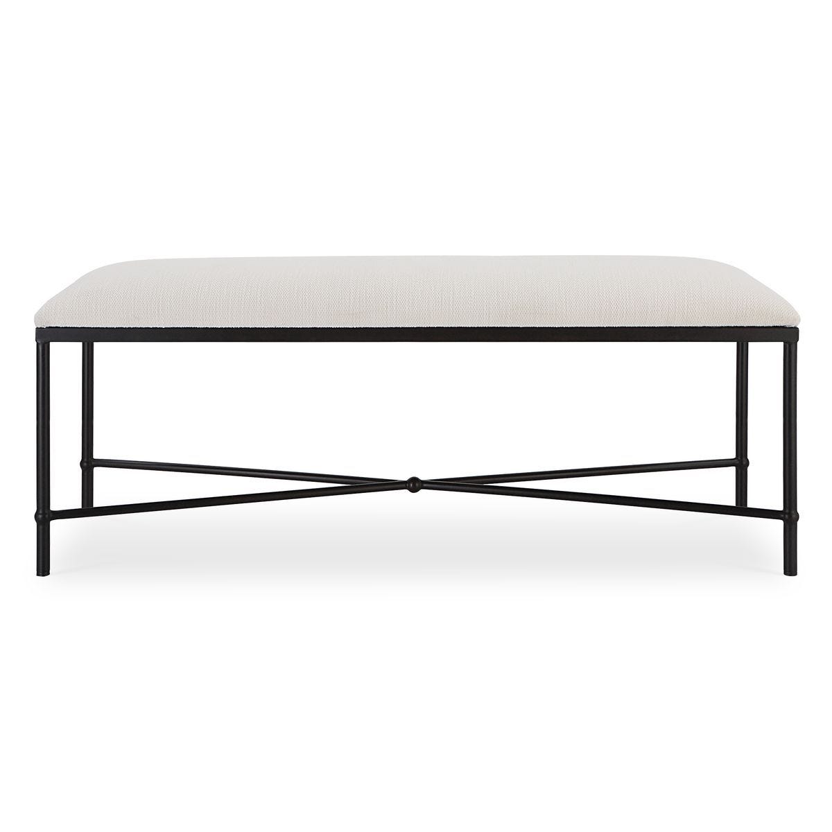 Avenham Bench, Black - perfect for entryways or patios | Image 1 | InSTYLE Home & Rugs