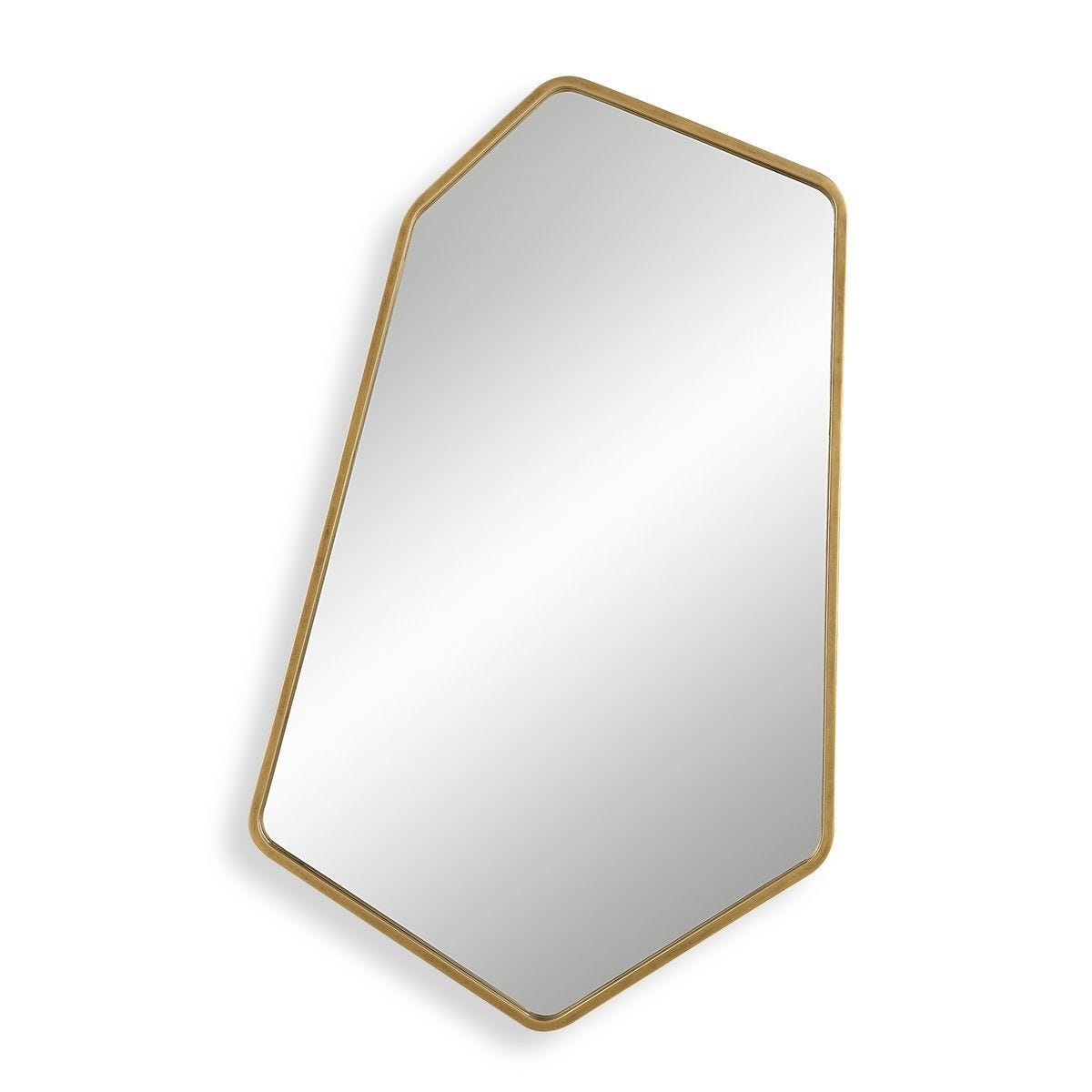 Linneah Large Mirror, Gold - perfect for enhancing light and creating a sense of space | Image 1 | InSTYLE Home & Rugs
