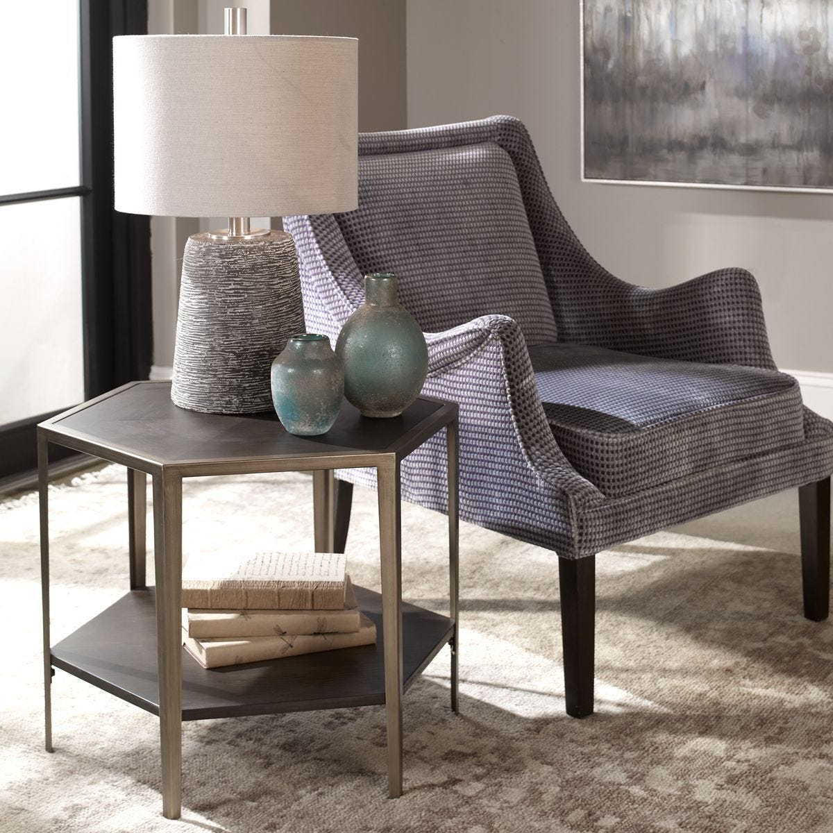 Alicia Accent Table - small accent table with storage for a clutter-free space | Image 1 | InSTYLE Home & Rugs
