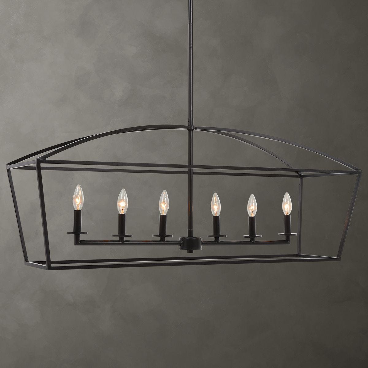 Clayton, 6 Lt Linear Chandelier - elegant chandeliers for interiors | Image 1 | InSTYLE Home & Rugs