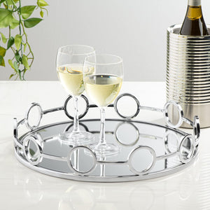 Lux Link Stainless Steel Round Tray - available in various shapes, sizes, and materials | Image 4 | InSTYLE Home & Rugs