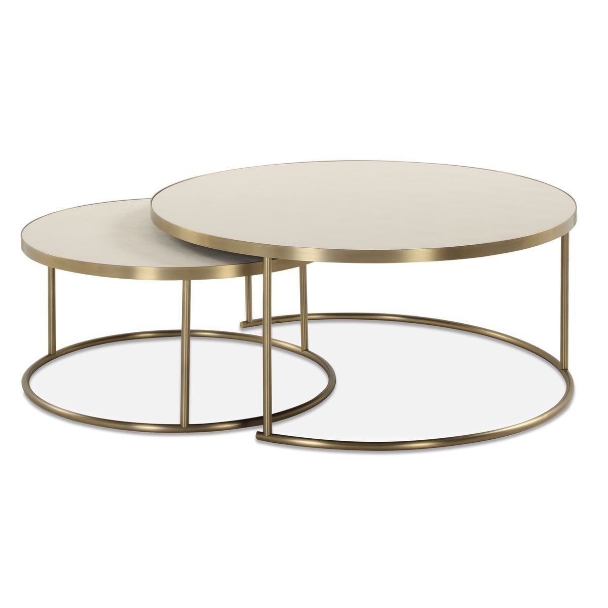 Aragon Nesting Coffee Tables, S/2, White - modern design for any room | Image 1 | InSTYLE Home & Rugs