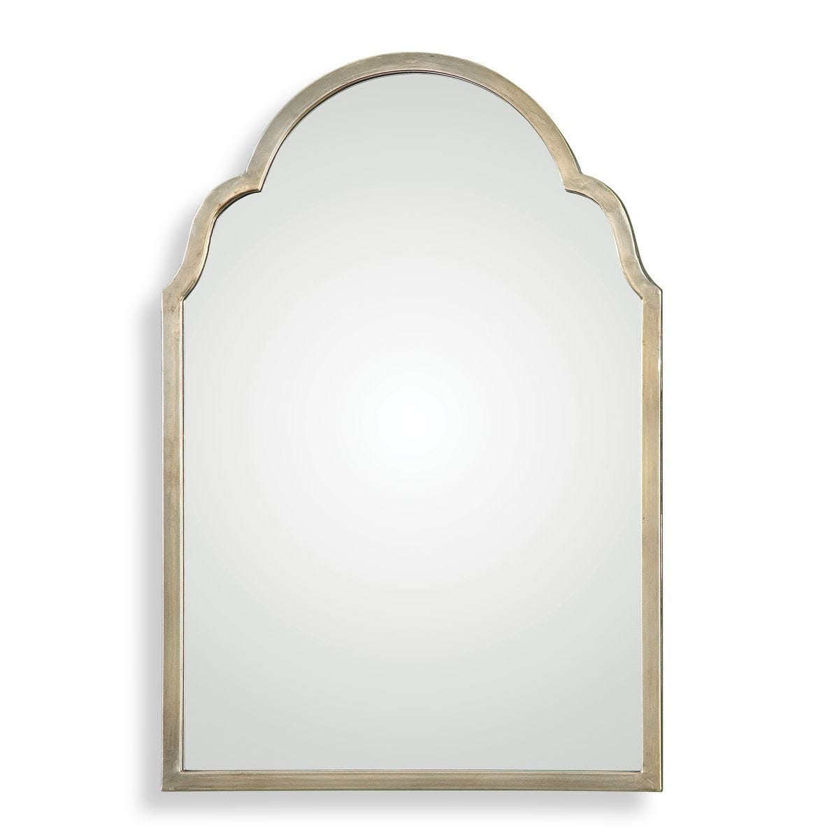 Brayden Petite Arch Mirror, Champagne - perfect for enhancing light and creating a sense of space | Image 1 | InSTYLE Home & Rugs