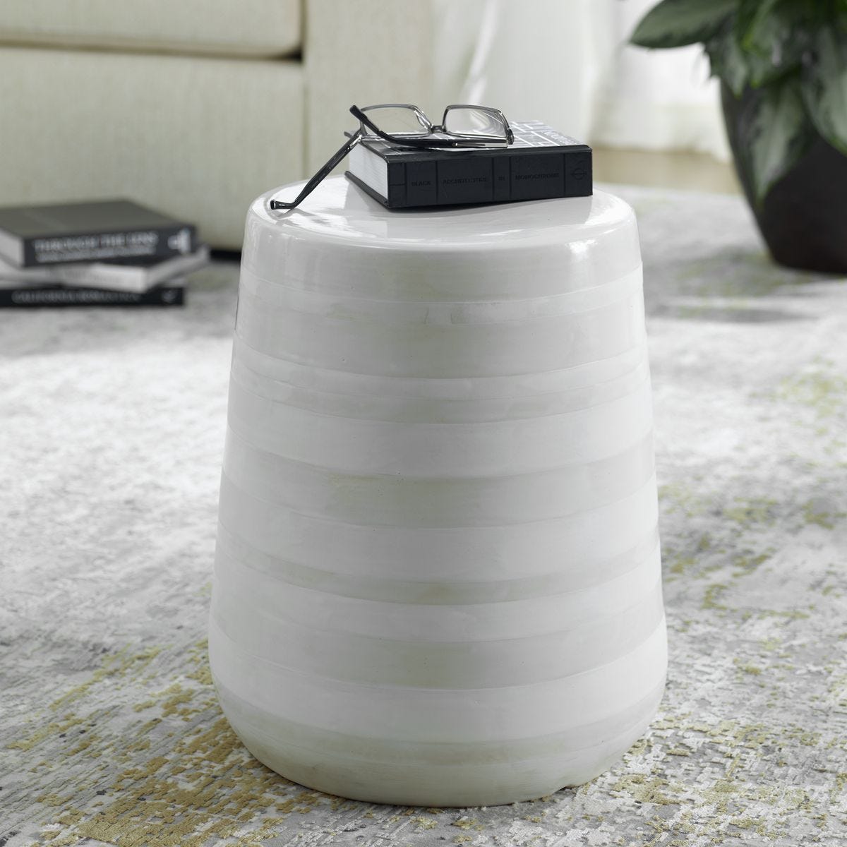 Desert Plains Garden Stool - compact outdoor stools perfect for garden or balcony | Image 1 | InSTYLE Home & Rugs