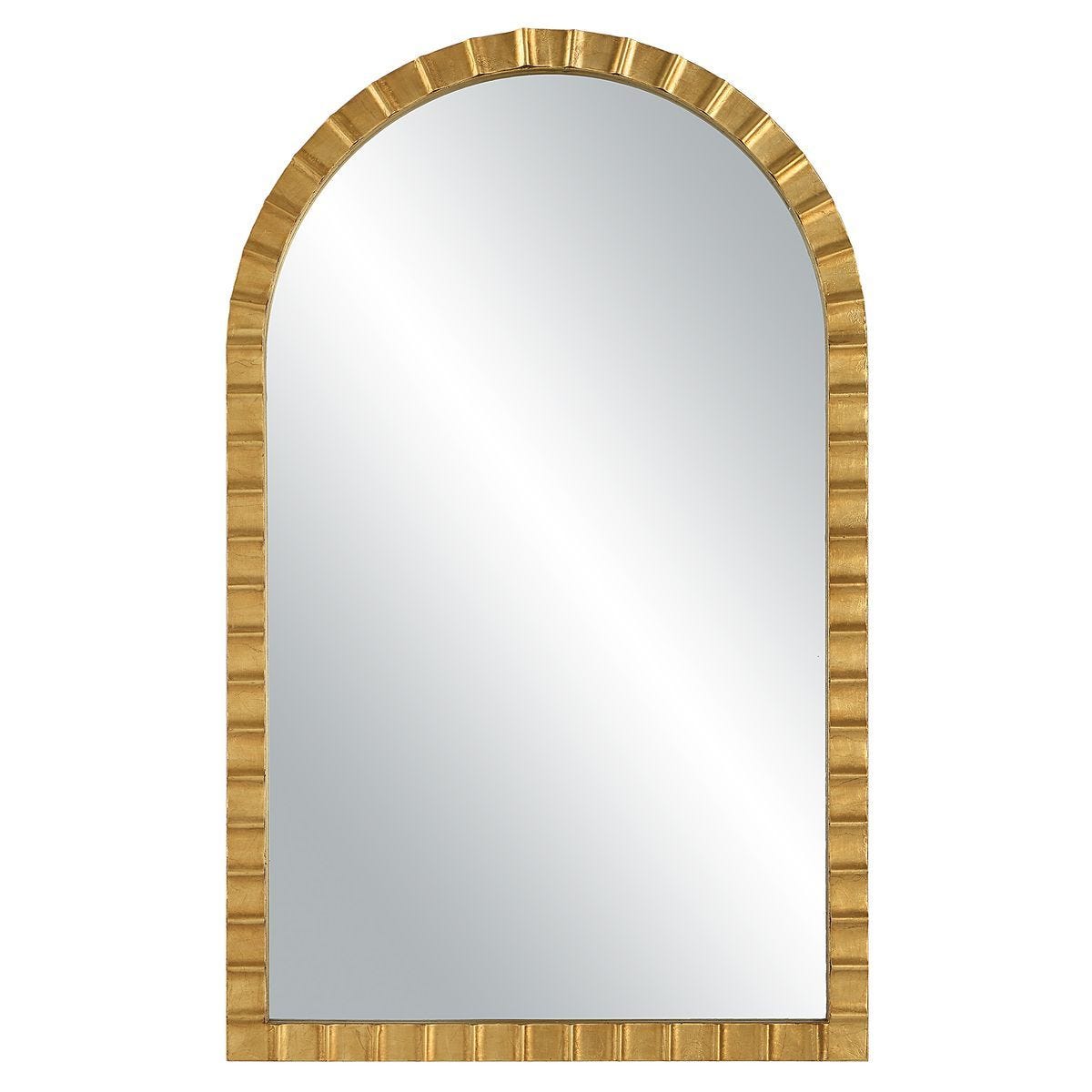 Dandridge Arch Mirror, Gold - perfect for enhancing light and creating a sense of space | Image 1 | InSTYLE Home & Rugs