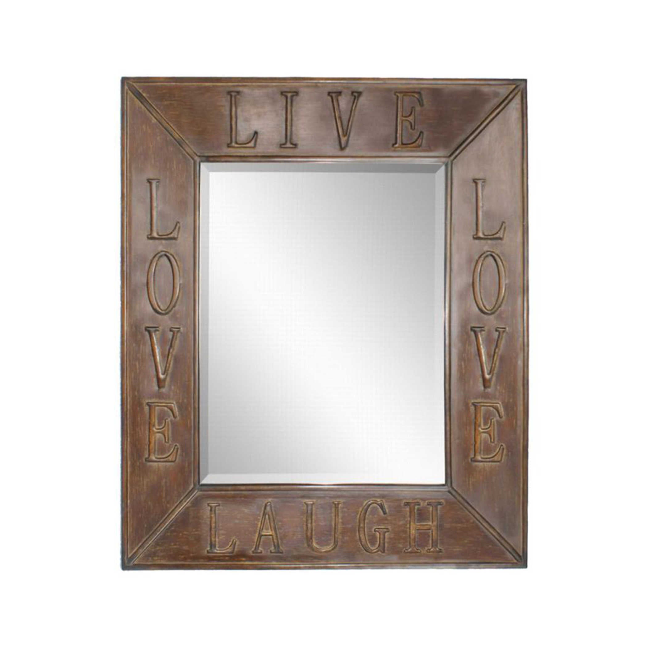 Live Laugh Love Mirror - full-length mirror for creating the illusion of space and light | Image 1 | InSTYLE Home & Rugs