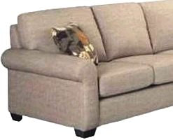 Superstyle Customizable 5104 3-Piece Right Arm Facing Curved Sectional and Queen Sofa Bed