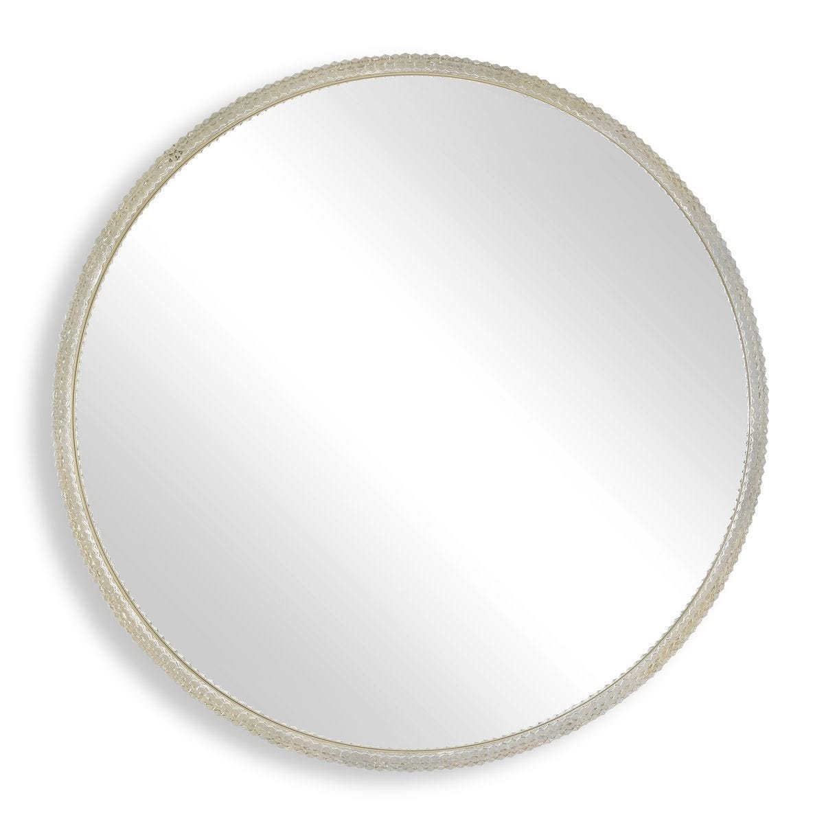 Break The Ice Round Mirror - perfect for enhancing light and creating a sense of space | Image 1 | InSTYLE Home & Rugs