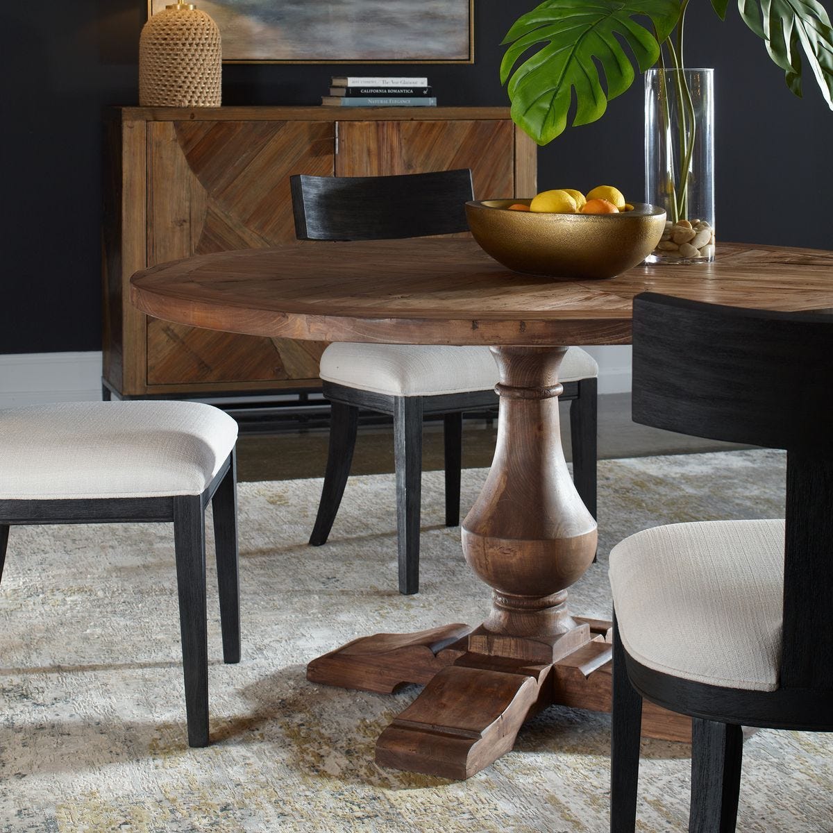 Stratford Round Dining Table, 2 Cartons - perfect for family meals | Image 2 | InSTYLE Home & Rugs