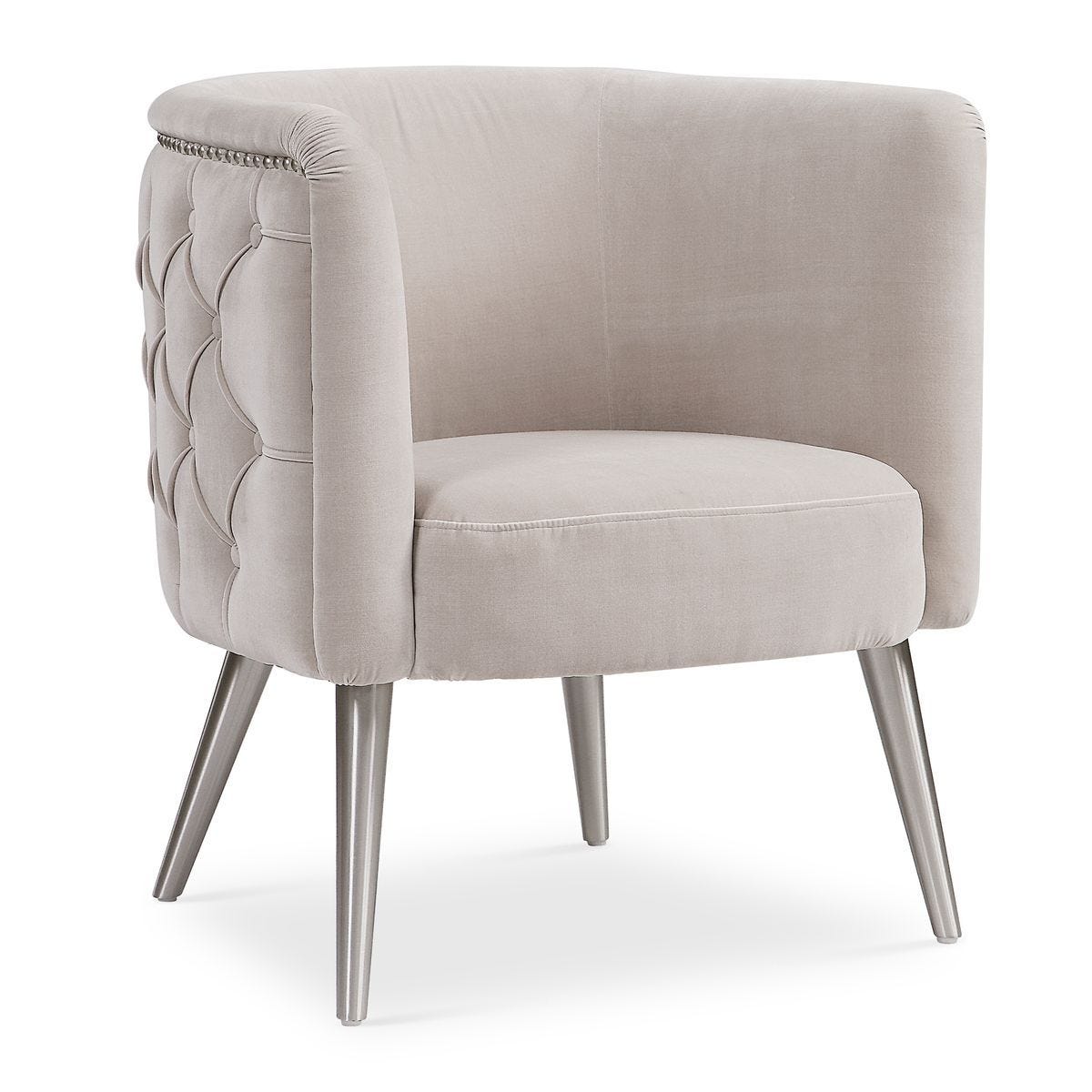 Haider Accent Chair, Champagne - compact accent chair for adding personality to any room | Image 1 | InSTYLE Home & Rugs