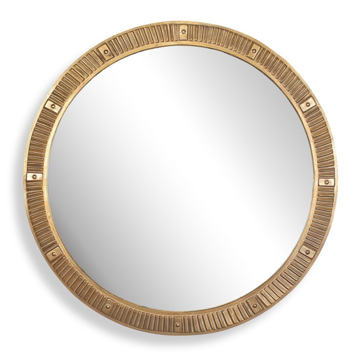 Heart Of Gold Round Mirror - elegant mirror for adding style and light to any room | Image 1 | InSTYLE Home & Rugs