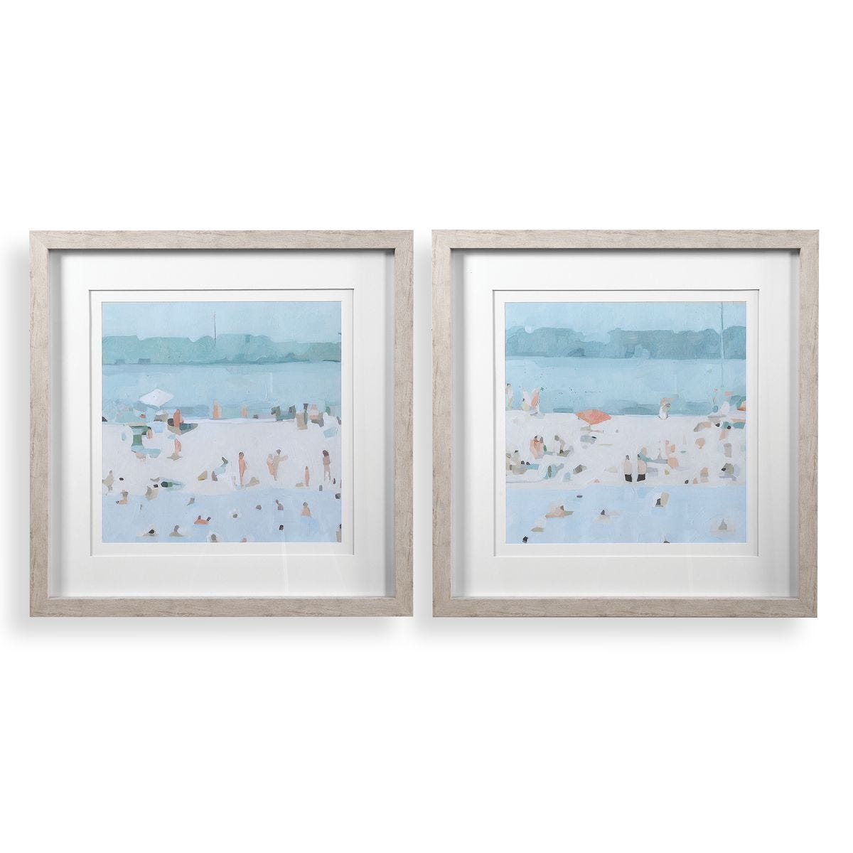 Sea Glass Sandbar Framed Prints, S/2 - timeless artwork that brings character to any space | Image 1 | InSTYLE Home & Rugs