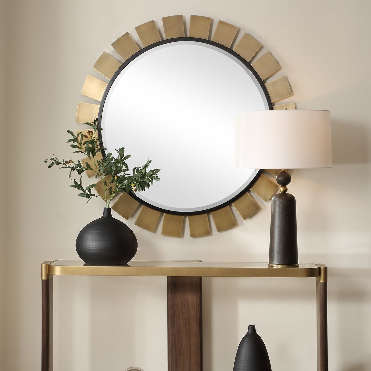 Toluca Round Mirror - elegant and functional accent pieces for any room | Image 2 | InSTYLE Home & Rugs